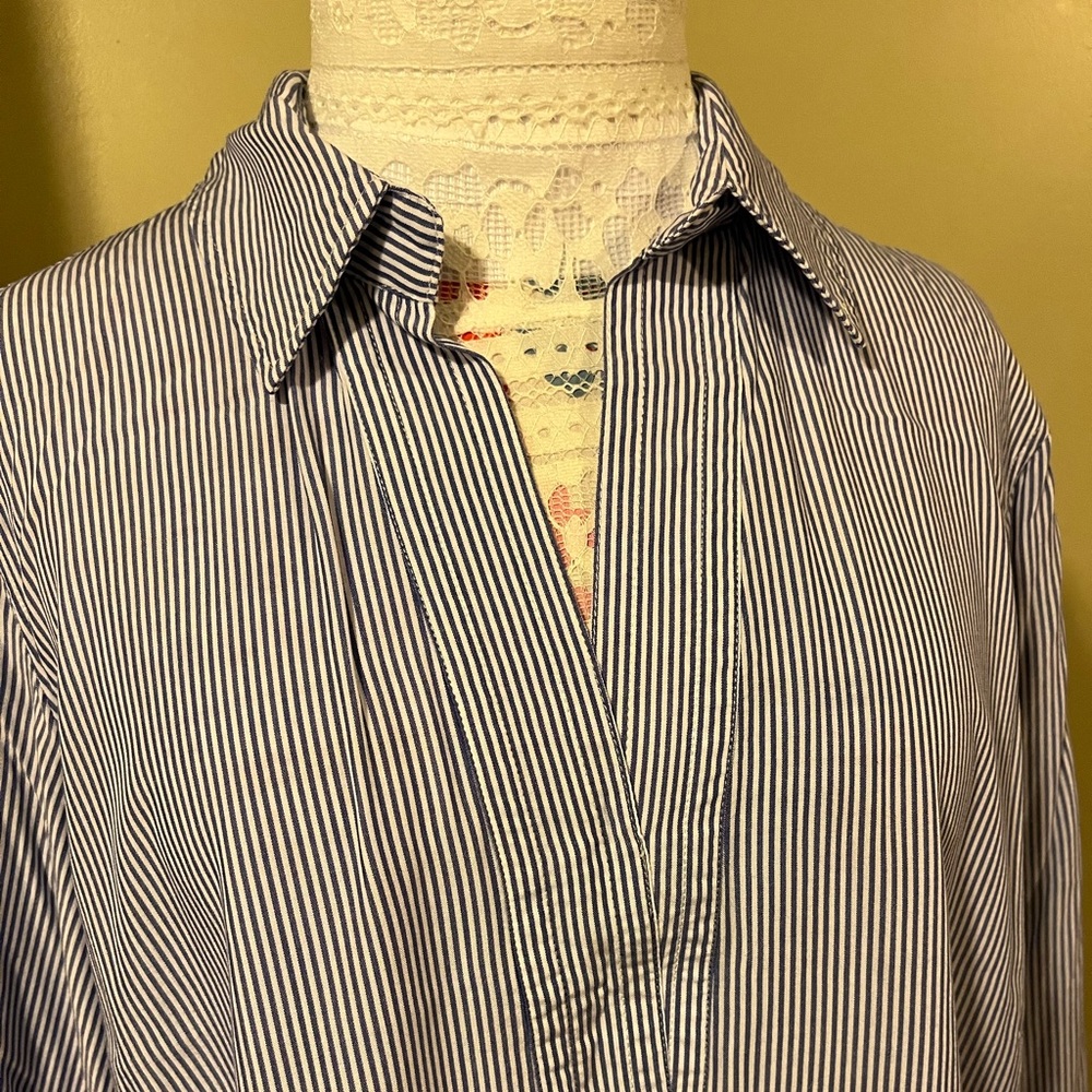 🍃WORKSHOP REPUBLIC CLOTHING PINSTRIPED BLOUSE🍃
